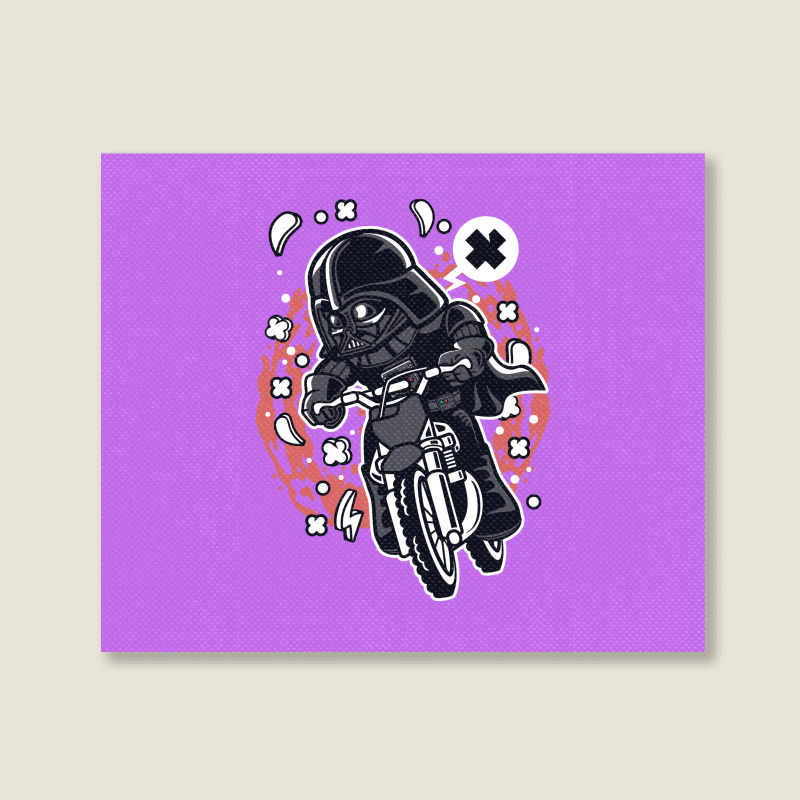 Vader Motocross Rider Landscape Canvas Print | Artistshot