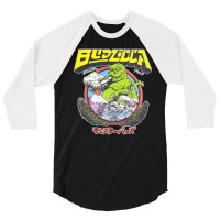 Budzilla, Budzilla Invades Hawaii, The Budzilla, Budzilla Art, Budzill 3/4 Sleeve Shirt | Artistshot