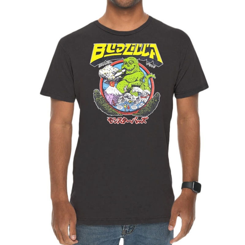 Budzilla, Budzilla Invades Hawaii, The Budzilla, Budzilla Art, Budzill Vintage T-shirt | Artistshot