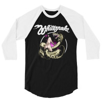 Whitesnake, Whitesnake Vinatge, Whitesnake Art, Whitesnake Painting, T 3/4 Sleeve Shirt | Artistshot