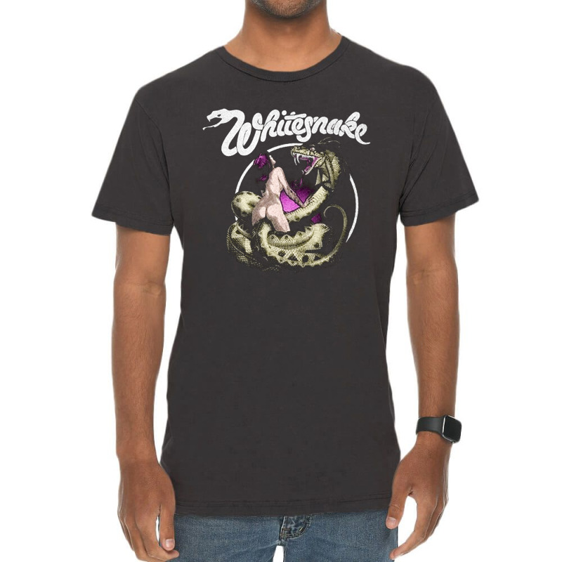 Whitesnake, Whitesnake Vinatge, Whitesnake Art, Whitesnake Painting, T Vintage T-shirt | Artistshot