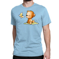 Drawing Of Cute Teddy Bear With Butterfly Classic T-shirt | Artistshot