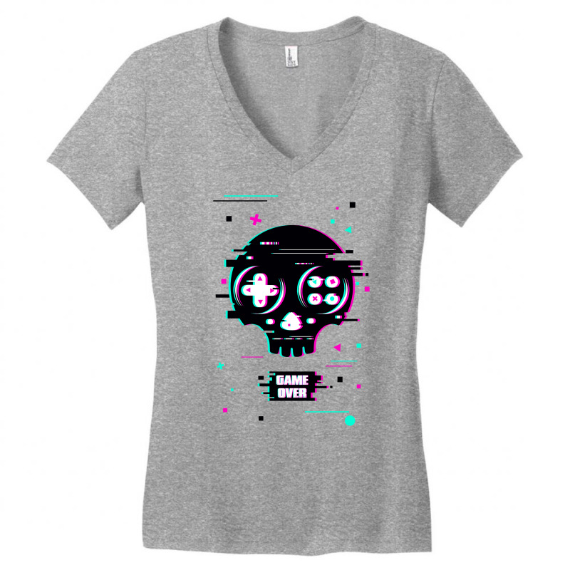 Game Over Time Women's V-Neck T-Shirt by BUTTERFLY99 | Artistshot