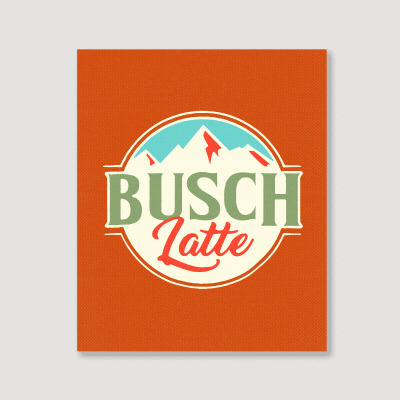 Vintage Busch Light Busch Latte Portrait Canvas Print Designed By Joo Joo Designs