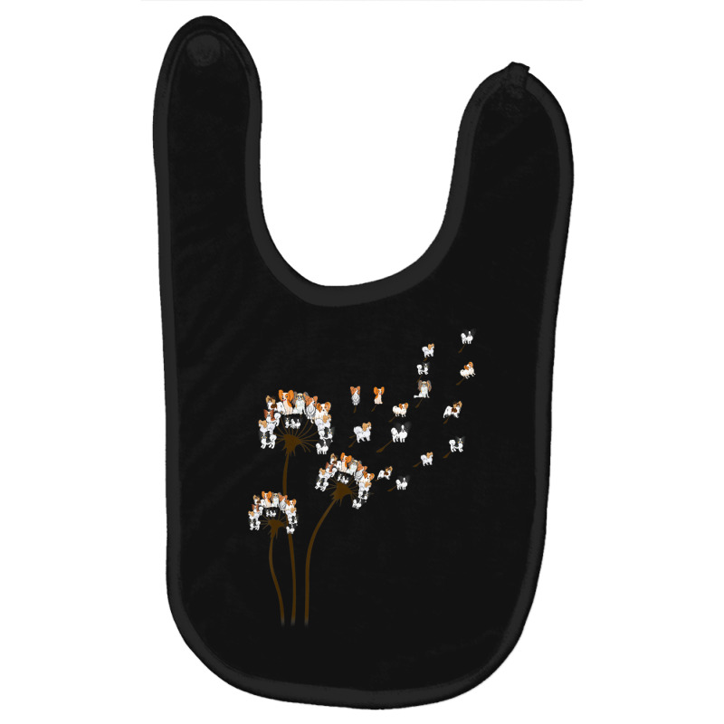 Flower Papillon Dogs Dandelion Animal Lovers Women Baby Bibs by cm-arts | Artistshot