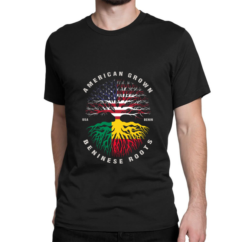 American Grown Beninese Roots Benin Flag Classic T-shirt by WilmaMorgan | Artistshot