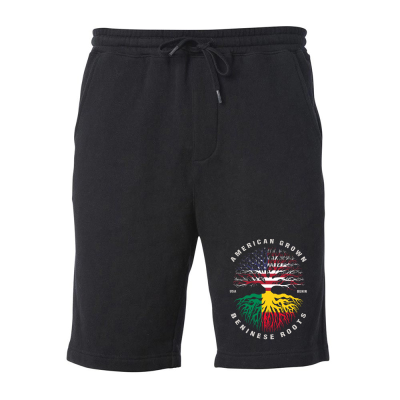 American Grown Beninese Roots Benin Flag Fleece Short by WilmaMorgan | Artistshot