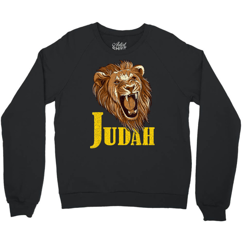 Roar Lion Tribe Judah Symbol Torah Hebrew Israelite Crewneck Sweatshirt by cm-arts | Artistshot