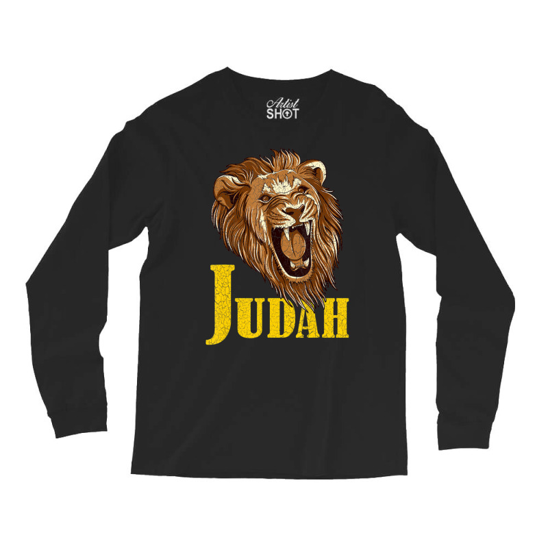 Roar Lion Tribe Judah Symbol Torah Hebrew Israelite Long Sleeve Shirts by cm-arts | Artistshot