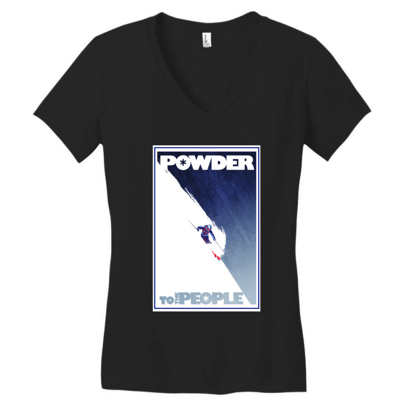 Powder To The People Women's V-Neck T-Shirt by cm-arts | Artistshot