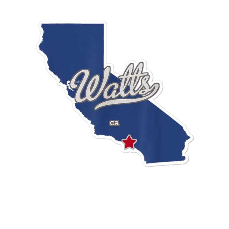 Watts California Los Angeles Ca Map T Shirt Sticker | Artistshot