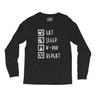 Eat Sleep K-pop Repeat Perfect Combination Music Shirt Essential Long Sleeve Shirts | Artistshot