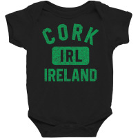 Cork Ireland Irl Gym Style Distressed Green Print Baby Bodysuit | Artistshot