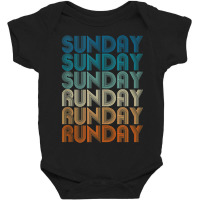 Sunday Runday Vintage Retro Fitness Sport Baby Bodysuit | Artistshot