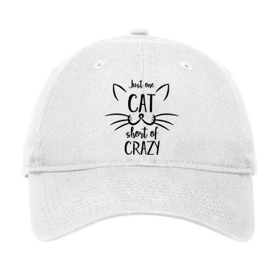 Just One Cat Short Of Crazy Adjustable Cap Designed By Desi