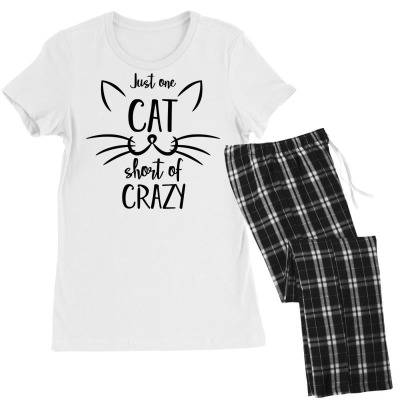 Just One Cat Short Of Crazy Women's Pajamas Set Designed By Desi