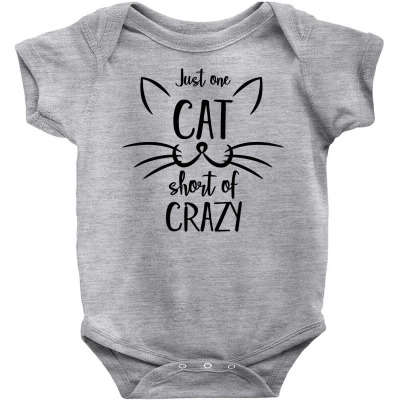 Just One Cat Short Of Crazy Baby Bodysuit Designed By Desi