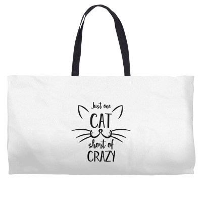 Just One Cat Short Of Crazy Weekender Totes Designed By Desi