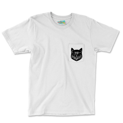 Just Purrfect Pocket T-shirt Designed By Desi