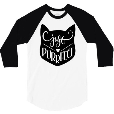 Just Purrfect 3/4 Sleeve Shirt Designed By Desi