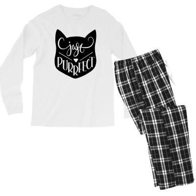 Just Purrfect Men's Long Sleeve Pajama Set Designed By Desi