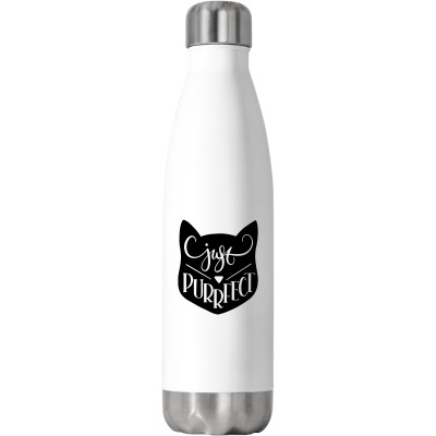 Just Purrfect Stainless Steel Water Bottle Designed By Desi