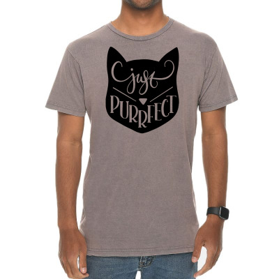 Just Purrfect Vintage T-shirt Designed By Desi