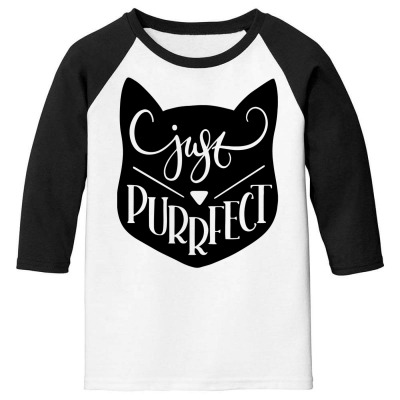 Just Purrfect Youth 3/4 Sleeve Designed By Desi