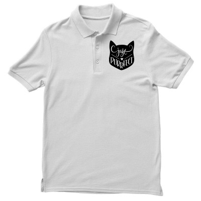 Just Purrfect Men's Polo Shirt Designed By Desi