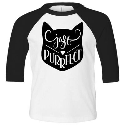 Just Purrfect Toddler 3/4 Sleeve Tee Designed By Desi