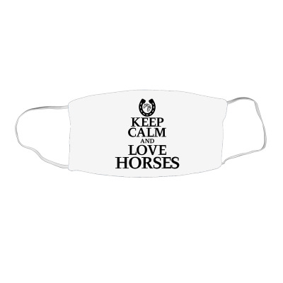 Keep Calm And Love Horses Face Mask Rectangle Designed By Desi