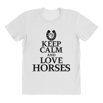 Keep Calm And Love Horses All Over Women's T-shirt Designed By Desi