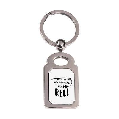 Keeping It Real Silver Rectangle Keychain Designed By Desi