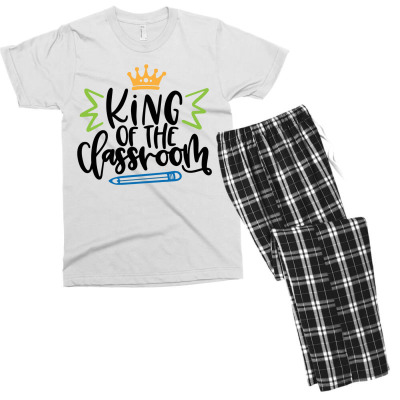 King Of The Classroom Men's T-shirt Pajama Set Designed By Desi
