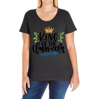 King Of The Classroom Ladies Curvy T-shirt Designed By Desi