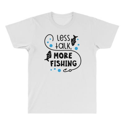 Less Talk More Fishing All Over Men's T-shirt Designed By Desi