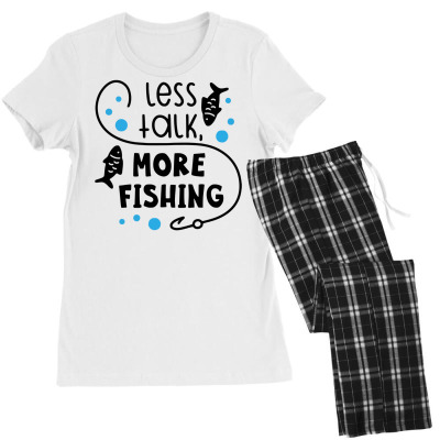 Less Talk More Fishing Women's Pajamas Set Designed By Desi