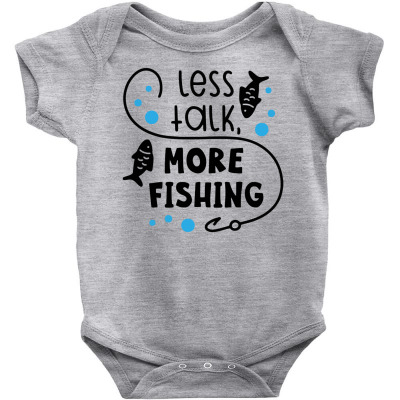 Less Talk More Fishing Baby Bodysuit Designed By Desi