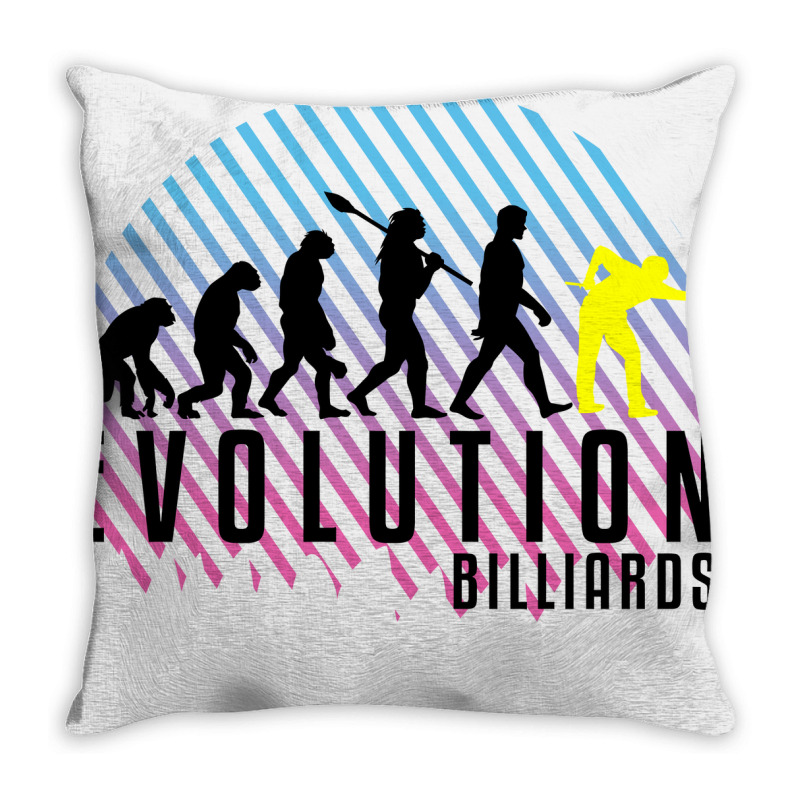 Billiards Evolution Throw Pillow | Artistshot