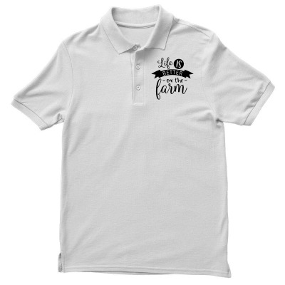 Life Is Better On The Farm Men's Polo Shirt Designed By Desi