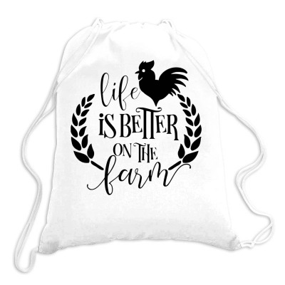 Life Is Better On The Farm Drawstring Bags Designed By Desi