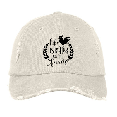 Life Is Better On The Farm Vintage Cap Designed By Desi