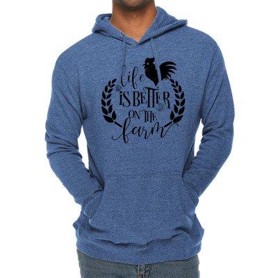Life Is Better On The Farm Lightweight Hoodie Designed By Desi