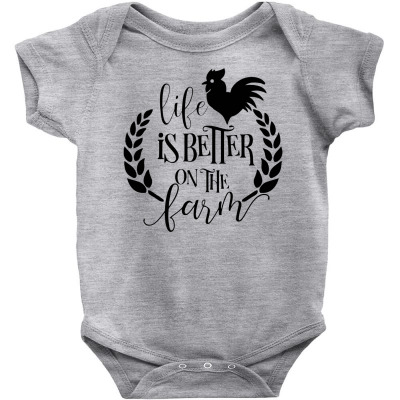 Life Is Better On The Farm Baby Bodysuit Designed By Desi