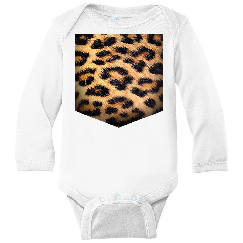 Leopard Print Pocket  Cool Animal Lover Cheetah Gift Tank Top Long Sleeve Baby Bodysuit by MG91 | Artistshot