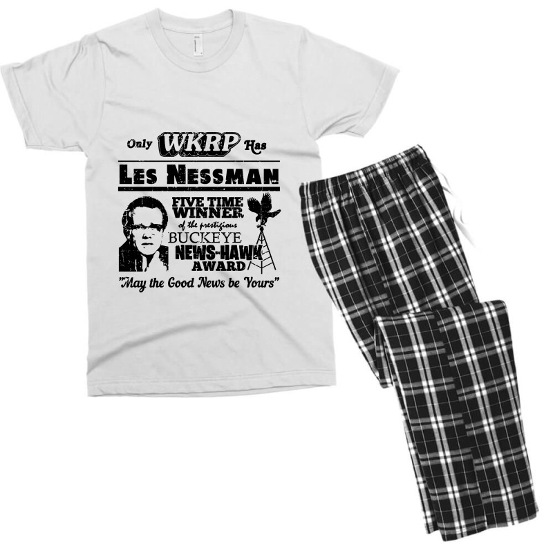 Les Nessman, Buckeye News Award, Distressed   Wkrp Men's T-shirt Pajama Set | Artistshot