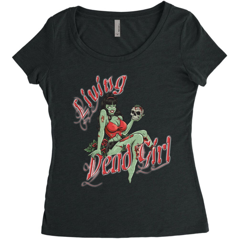 Living Dead Girl Women's Triblend Scoop T-shirt by CHRISTYWOODS | Artistshot