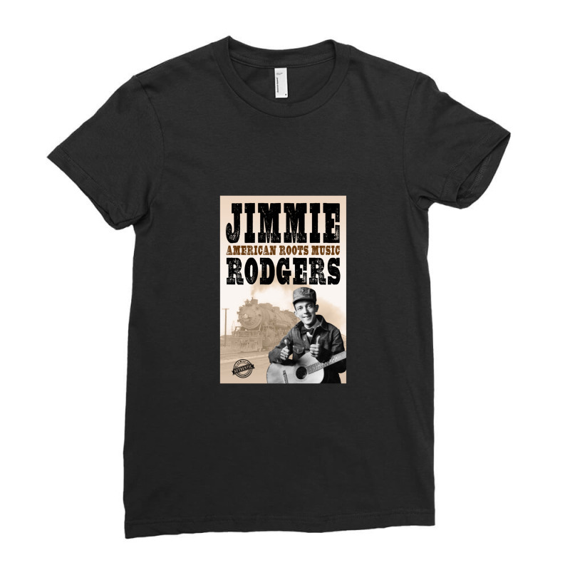 Jimmie Rodgers - American Roots Ladies Fitted T-Shirt by cm-arts | Artistshot