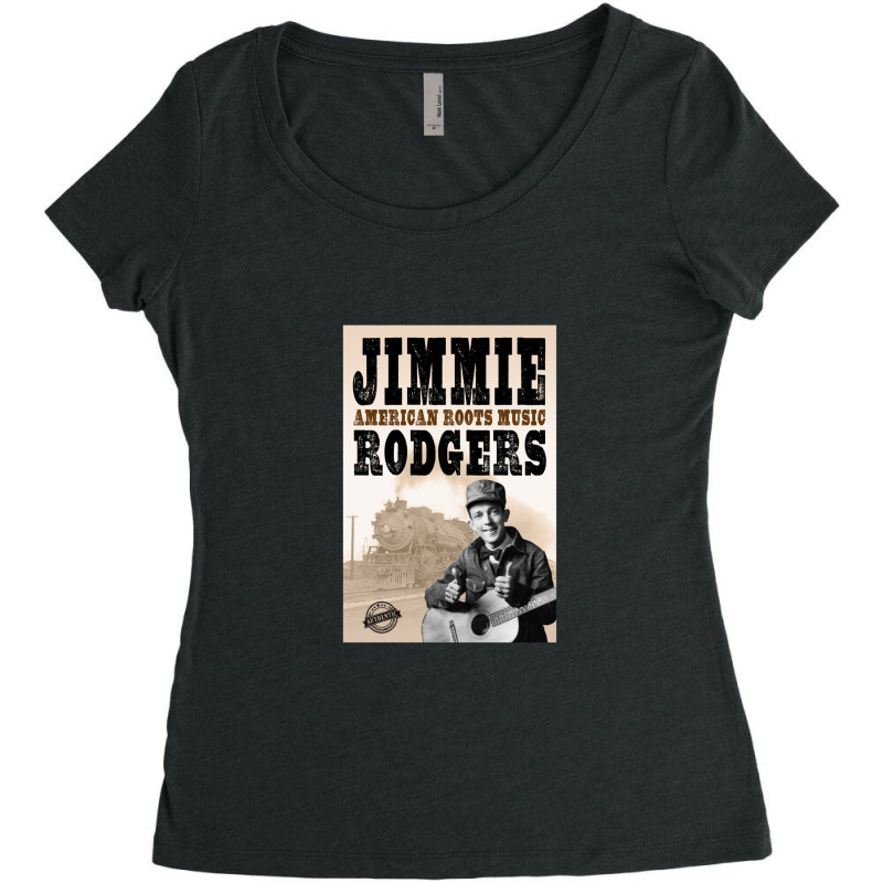 Jimmie Rodgers - American Roots Women's Triblend Scoop T-shirt by cm-arts | Artistshot