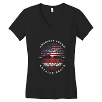 American Grown Latvian Roots Latvia Flag 1 Women's V-neck T-shirt | Artistshot